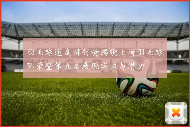 羽毛球速度排行榜揭晓上海羽毛球队荣登第九名展现实力与潜力