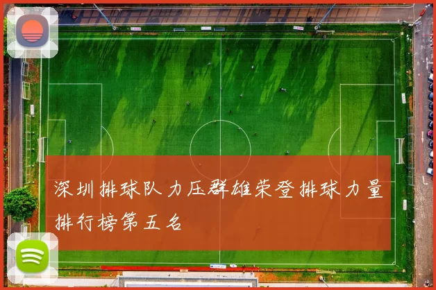 深圳排球队力压群雄荣登排球力量排行榜第五名